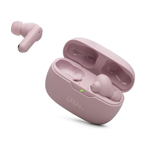 JBL Vibe Beam 2 - True Wireless Noise Cancelling Earbuds with JBL Pure Bass Sound & Smart Ambient Technology, 4mics for Crisp, Clear Calls, up to 40Hrs of Playback, IP54 Dust & Water Resistant (Pink)