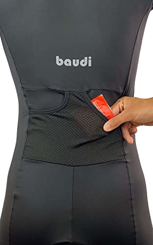 Baudi Trisuit Kona Triathlon Men's Race Suit Suit Cycling Skinsuit Lightweight Bike Multi Benefit Fabric Performance Small #TOP4