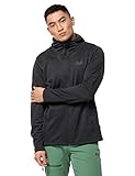 Leichter Wärmerückhalt Jack Wolfskin Herren HORIZON HOODED JACKET M Fleecejacke, Black, L