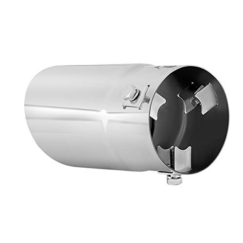 Exhaust Tip - To Fit 1.75 To 2.5 Inch Exhaust Tail Pipe Diameter- Stainless Steel To Give Chrome Effect - Car Muffler Tips #TOP2