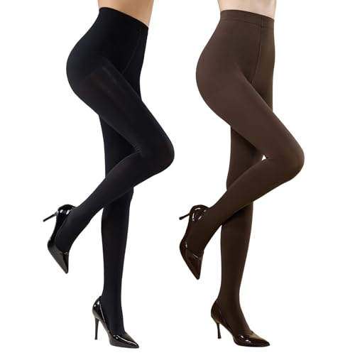 Image of MANZI Women's 2-6 Pairs Opaque Control Top Tights Comfort Stretch Pantyhose