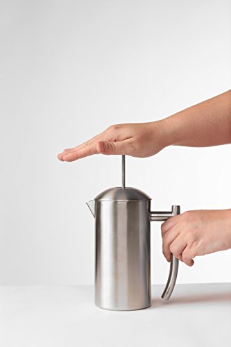 Frieling USA Double Wall Stainless Steel French Press Coffee Maker with Zero Sediment Dual Screen, Polished, 8-Ounce - Thumbnail 7