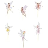 24 Stück Blumenfeen Tortendeko, Fee Muffin Deko & Elfen Cake Topper, Perfekte Feen Geburtstag Deko für Kinderparty & Nachmittagstee, Tolles Deko Geschenk für Backbegeisterte