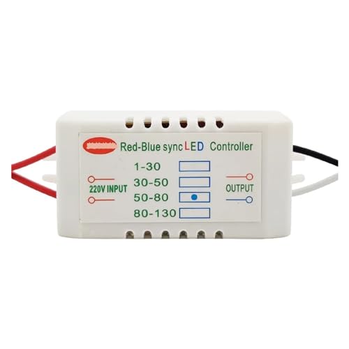 Lampe chapeau de paille LED rouge et bleu avec double contrôleur synchrone et pilote 50-80