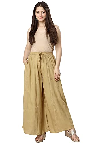 Image of Rayon Gold Print Skirt Palazzo || Rayon Palazzo || Skirt Palazzo || GOLDPRINT Skirt Palazzo || Multicolour