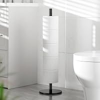 Toilettenpapierhalter Stehend & Klopapierhalter & KüChenrollenhalter & Ersatzrollenhalter, Klopapier Aufbewahrung, Aus Edelstahl Rostfrei Freistehend Matt FüR Bad, Mit Trennplatte FüR Wasserschutz – Ansicht 7