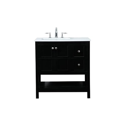 Elegant Decor 32 Inch Single Bathroom Vanity In Black #TOP2