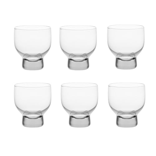 Urban Tokyo Vaso de vidrio para sake frío de 3 onzas líquidas, apto para lavavajillas, paquete de 6 vasos de chupito de vino de grado restaurante (transparente)