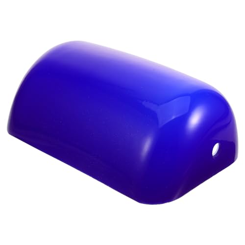 HOLIDYOYO Blue Glass Bankers Lamp Shade Replacement Cover Vintage Retro