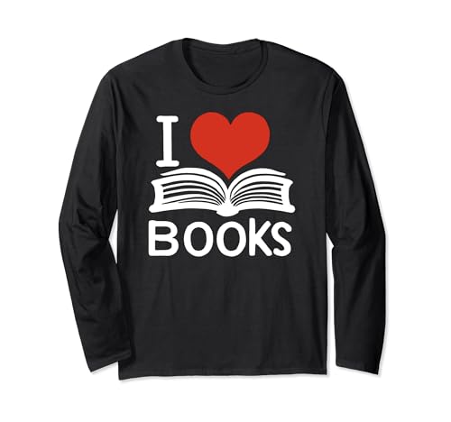 Funny I Love Books Reading Book Lover Reader Book Manche Longue
