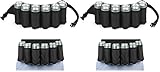 FunX Biergürtel Bierholster für 6 Bierflaschen oder Dosen - Verstellbarer Bierhalter für Festivals, JGA's, Parties, Karneval und Camping - 72-120 cm