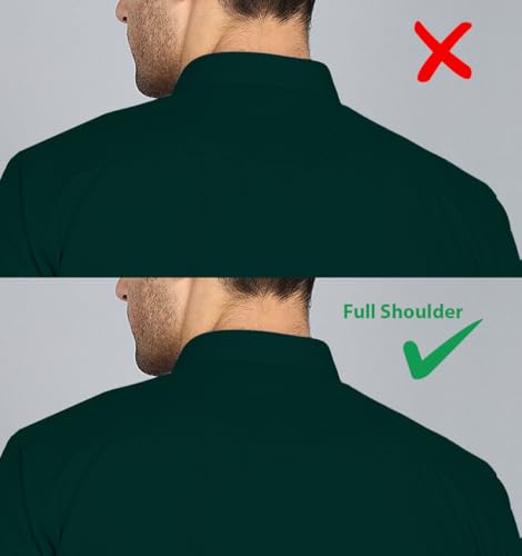 Image of MILDIN Men's Cotton Blend Solid Shirt with Spread Collared Half Sleeve Curved Hemline Button Closure Regular Fit and One Pocket | Half Sleeve Shirt for Men