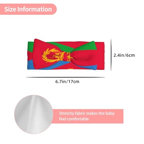 Eritrean flag Baby Bow Headband, 2.4 * 6.7 Inch Baby Headband, Suitable for Babies 0-6 Months Old, Very Meaningful Gift3