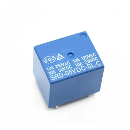 Relé de potencia PCB SRD-05VDC-SL-C de 5V y 10A para control de circuitos