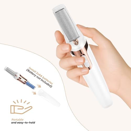Electric Foot Callus Remover, Electronic Foot File, Portable Electric Callus Remover for Feet, Pedicure Tools for Dead Skin Calluses (White) — view 5