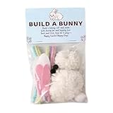 Build a Bunny Easter Craft Kit, DIY Make Your Own Bunny Decorations Set, Handmade DIY Cute Easter Rabbit Ornaments Arts Crafts Kit, Creative Holiday Party Keepsake Gift (White)