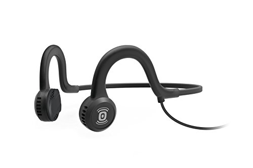 Aftershokz Sportz Titanium Open Ear Wired Bone Conduction Headphones, Onyx Black, (AS401XB)