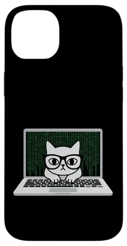 Funny Coding Cat Computer Tech �\�t�g�E�F�A�J���҃G���W�j�A �X�}�z�P�[�X iPhone 14 Plus �p
