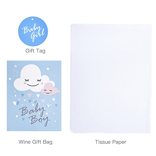 Maypluss 16" Extra Large Gift Bag With Greeting Card And White Tissue Paper - Baby Boy 3D Making Design #TOP6