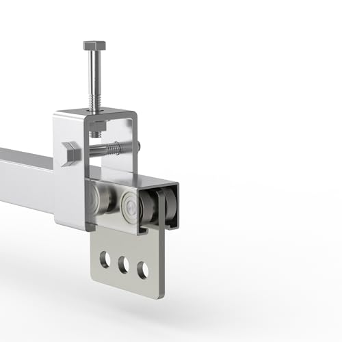 Carro de transporte de 4 ruedas para riel de soporte desde 1-5/8" 4