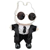 8-Piece Designer Black Suit for Boy Dolls - Groom's Top Pick Outfit - Includes Sunglasses, Shoes, Tie & Necklaces - Clothes & Accessories for 5.9-6.7'(15-17cm) Dolls