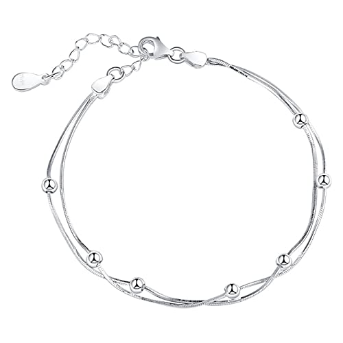 Bracelet pour femme 925 double couche anti-ternissement, un bijou de mariage durable