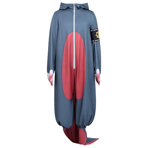 YJCOS Women Cosplay Costume Halloween Green Hooded Jumpsuit Long Coat