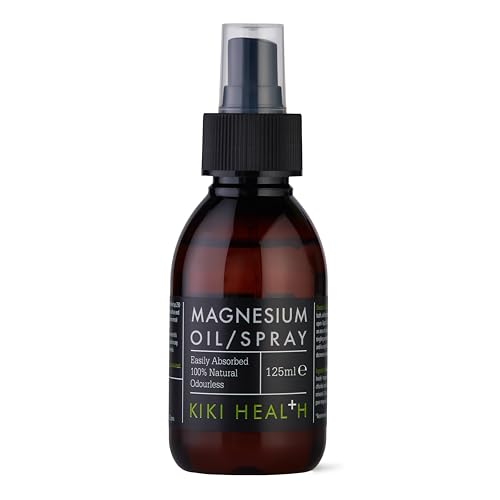KIKI Health 100% Natural Magnesium Oil Spray | Rapid Absorption Odourless Formula | Muscle Relief | Zechstein Magnesium from Pristine 250M-Year-Old Seabed | Boost Overall Well-Being Naturally - 125ml