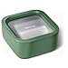 Caraway Glass Food Storage - 4.4 Cup Glass Container - Ceramic Coated Food Container - Non Toxic, Non Stick Lunch Box Container with Lids. Dishwasher, Oven, & Microwave Safe - Sage