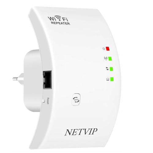 Aigital WLAN Repeater Verstärker,300Mbit/s/2.4GHz WiFi Range Extender Booster Wireless Access Point mit WPS,Funktioniert...