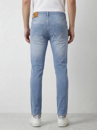 Image of WROGN Men's Slim Fit Jeans | Cotton Stretch | Solid | Casual Denim