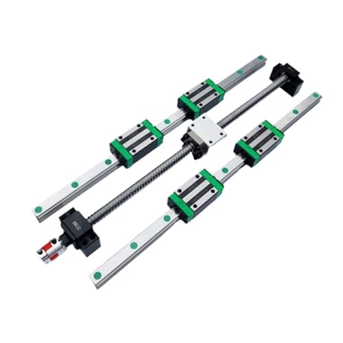Linear Rail, Linear Sliding Gide 1set Ball Screw SFU1605+HGW20 Linear Guide 2pcs + 4pcs Linear Carriage HGW20CC for CNC Parts(350mm)