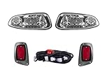 VPAHub EZGO RXV 2016+ LED Basic Light Kit 48V, 2 LED headlight, 2 LED taillight, 1 Basic wiring harness, instruction & hardware included