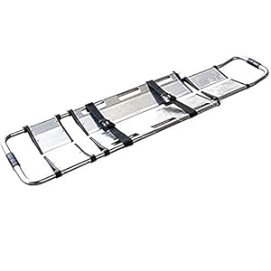 LHMYHJR Verstellbare Länge Reisegröße Krankentransport Krankentrage Mit Abreißscharniermechanismus Tragbare Trage, Faltbare Aluminium-Schaufeltrage Für Den Notfall