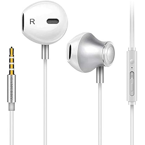 Auriculares con micrófono GAMURRY de cancelación de ruido y sonido envolvente compatibles con Android y PC en color blanco Cover