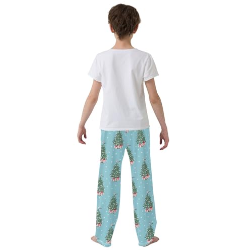 Boys' Pants Christmas Tree Snow Long Bottoms Jogger Pants Elastic Waist Trousers with Pockets S-XL3