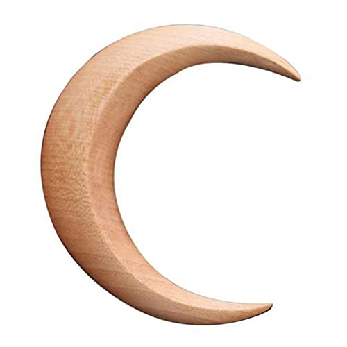 Cricia Handgeschnitzte Halbmond-Haargabel, 1 Stück Mond-Haarstab für Frauen, Halbmond-Haarnadel aus Holz, Halbmond-Haarspangen, Mond-Haarnadel aus Holz für Dickes Haar, Styling-Werkzeug-Zubehör Cover