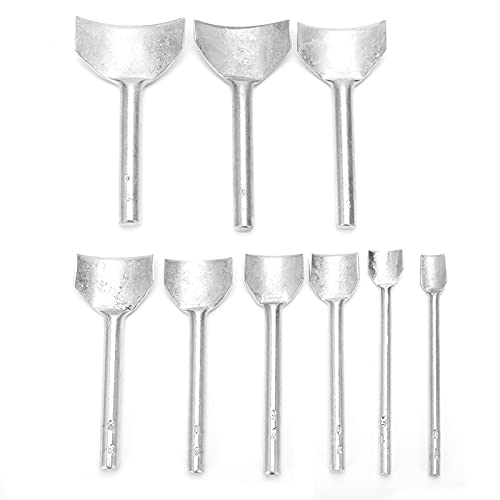 9Pcs Half Round Punch Set, Steel Handheld Leather Strap End Wallet Semicircle Punching Cutters, DIY Leather Craft Tools, Multiple Sizes for Versatile Cutting Needs