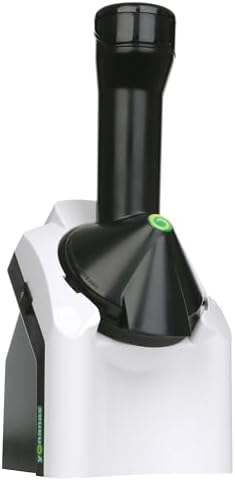 Yonanas 902WH Classic Vegan Non-Dairy Frozen Fruit Soft Serve Dessert Maker, BPA Free, Includes 36 Recipes, 200 Watts, White