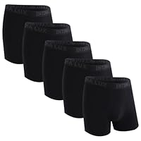 INTIMALUX Calzoncillos Hombre Boxer, Boxer Hombre Pack Algodón, Paquete de 5 Ropa Interior, Diseño sin Etiqueta, Cómodo y Ajustado, S-2XL(M-Negro)