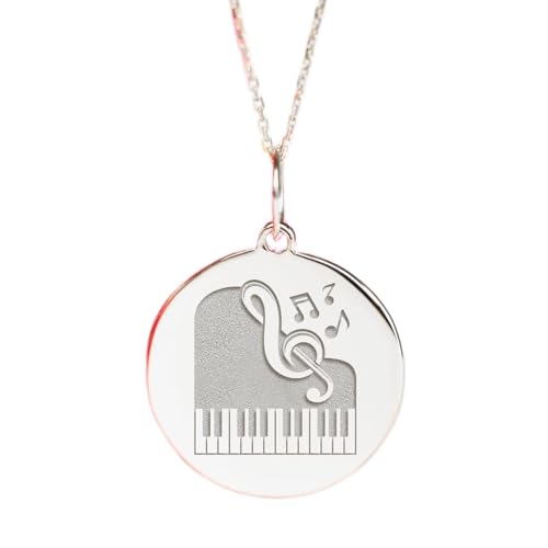 Collier piano en argent 925 fait main avec sa chaîne délicate LKBEADS