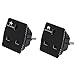 Produktbild AMATHINGS 2er-Pack Steckdosenadapter (schwarz) England/Deutschland  Reiseadapter UK Typ G auf Typ F  Steckdosenadapter England ideal für Reisen  kompatibel mit Smartphone Laptop & Kamera