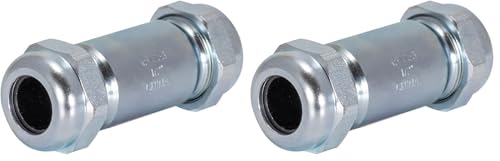 Image of Eastman 3-7 /8 Inch Long Pattern Compression Coupling, 1 /2 Inch IPS, Galvanized Steel, 20562 (Pack of 2)