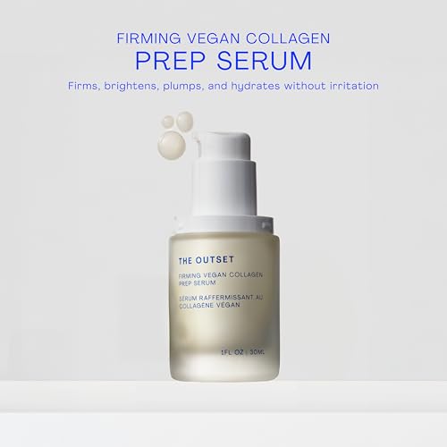 The Outset Vegan Collagen Face Serum, Hydrating & Plumping Facial Serum, Smooths Appearance of Fine Lines, Fragrance-Free, Vegan & Gluten-Free for All Skin Types - 1 fl oz