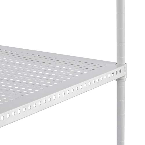 Muscle Rack PWS241228-3W Steel Wire Shelving, 3 Adjustable Shelves, 110 lb Per Shelf Capacity, 28" Height x 24" Width x 12" Depth, White - Thumbnail 3