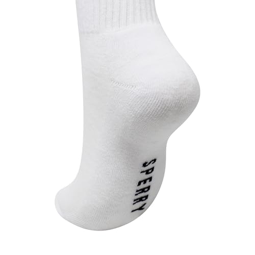 Sperry Men’s 8-Pack Cushion Comfort Crew Socks - Moisture-Wicking Athletic Socks –White Crew Socks for Everyday or Sports Use2