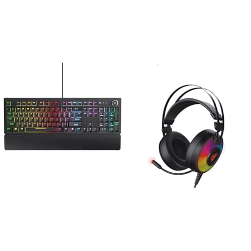Image of Redgear Shadow Blade Mechanical Keyboard with Drive Customization, Spectrum LED Lights, Media Contro