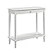Convenience Concepts French Country Hall Table with Drawer and Shelf, White