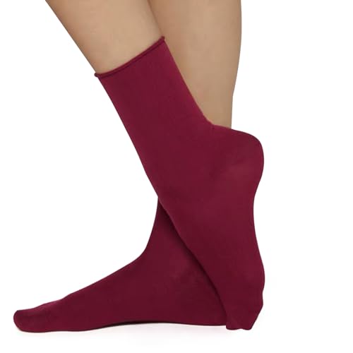Image of Fszsaa MultiParis Novelty Slouchy Socks For Women Roll Top Socks Ankle Socks Vintage Ruffle Cotton Dress Socks