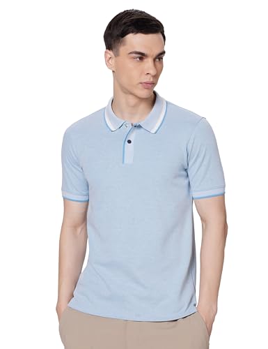 Image of Symbol Premium Men's Cotton Rich Textured Pique Polo T-Shirt - Regular Fit | Pique Knit (Available in Plus Sizes)